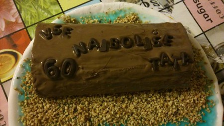 torta tronco con crema alla nocciola